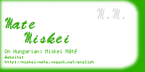 mate miskei business card