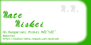 mate miskei business card